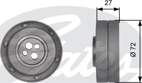 Gates T41217 - Натяжной ролик, зубчатый ремень ГРМ autosila-amz.com