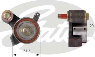 Gates T41272 - Натяжной ролик, зубчатый ремень ГРМ autosila-amz.com