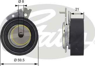 Gates T43161 - Натяжной ролик, зубчатый ремень ГРМ autosila-amz.com