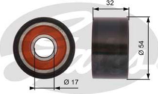 Gates T42167 - Направляющий ролик, зубчатый ремень ГРМ autosila-amz.com