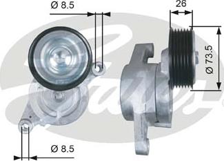 Gates T39279 - Ролик натяжителя поликлин.ремня 7808-21678 autosila-amz.com