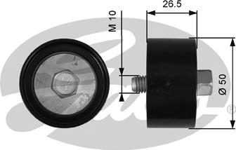 Gates T36537 - Ролик, поликлиновый ремень autosila-amz.com
