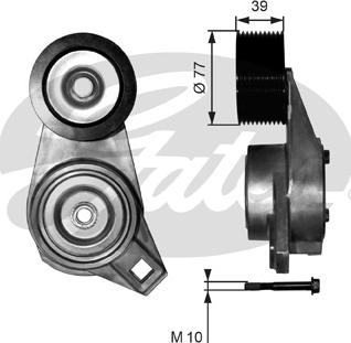 Gates T38581 - Натяжитель, поликлиновый ремень autosila-amz.com