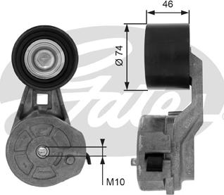 Gates T38602 - Натяжитель, поликлиновый ремень autosila-amz.com