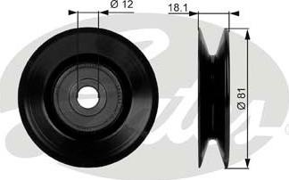 Gates T38036 - Направляющий ролик, клиновой ремень autosila-amz.com