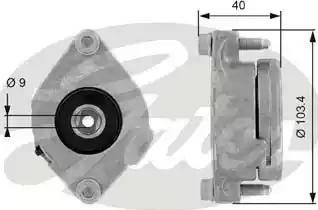 Gates T38147 - Ролик, поликлиновый ремень autosila-amz.com