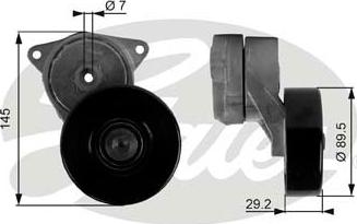 Gates T38169 - Натяжитель, поликлиновый ремень autosila-amz.com