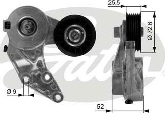 Gates T38377 - Натяжитель, поликлиновый ремень autosila-amz.com