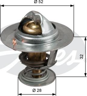 Gates TH50292G1 - Термостат охлаждающей жидкости / корпус autosila-amz.com