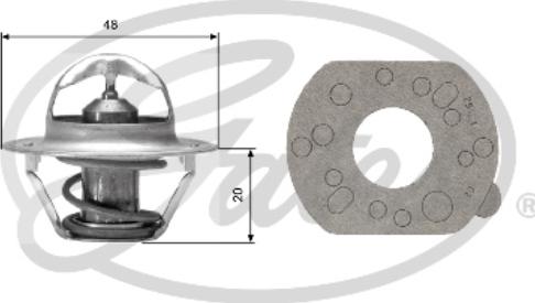 Gates TH00382G1 - Термостат охлаждающей жидкости / корпус autosila-amz.com