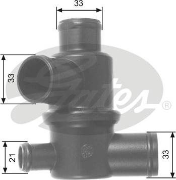 Gates TH14687 - Термостат охлаждающей жидкости / корпус autosila-amz.com