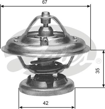 Gates TH12680G1 - Термостат охлаждающей жидкости / корпус autosila-amz.com