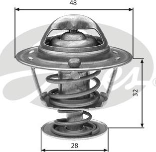 Gates TH32576G1 - Термостат охлаждающей жидкости / корпус autosila-amz.com