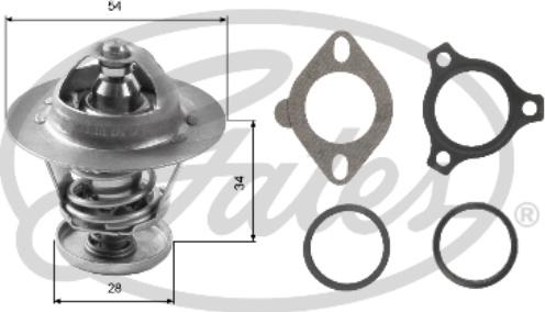 Gates TH26988G1 - Термостат охлаждающей жидкости / корпус autosila-amz.com