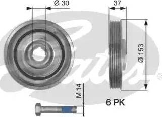 Gates TVD1090A - Шкив коленчатого вала autosila-amz.com