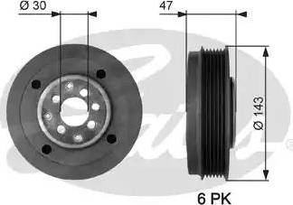 Gates TVD1014 - Шкив коленчатого вала autosila-amz.com