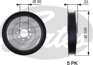 Gates TVD1088 - Шкив коленчатого вала autosila-amz.com