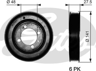 Gates TVD1036 - Шкив коленчатого вала autosila-amz.com