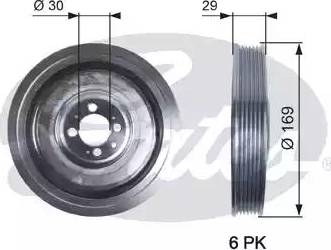 Gates TVD1074 - Шкив коленчатого вала autosila-amz.com