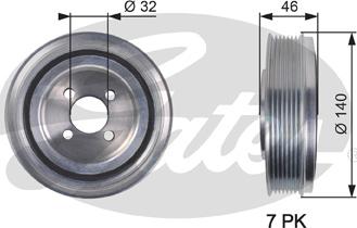 Gates TVD1078 - Шкив коленчатого вала autosila-amz.com