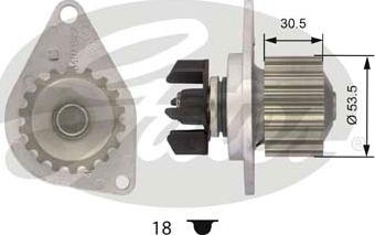 Gates WP0056 - Водяной насос autosila-amz.com