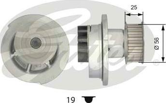 Gates WP0057 - Водяной насос autosila-amz.com