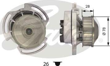 Gates WP0060 - Водяной насос autosila-amz.com