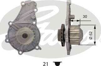 Gates WP0039 - Водяной насос autosila-amz.com