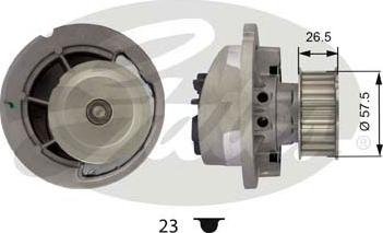 Gates WP0036 - Водяной насос autosila-amz.com