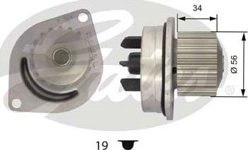 Gates WP0038 - Водяной насос autosila-amz.com