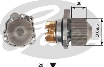 Gates WP0106 - Водяной насос autosila-amz.com