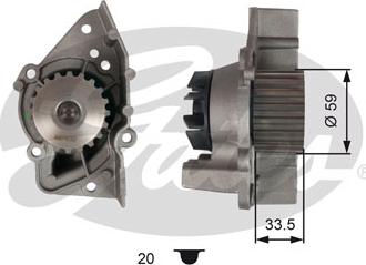 Gates WP0103 - Водяной насос autosila-amz.com