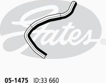 GATES-AU 05-1475 - Шланг радиатора autosila-amz.com