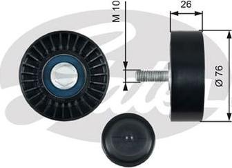 GATES-AU 36485 - Ролик, поликлиновый ремень autosila-amz.com