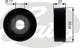 GATES-AU 36257 - Ролик, поликлиновый ремень autosila-amz.com