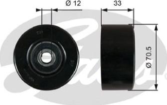 GATES-AU 36762 - Ролик, поликлиновый ремень autosila-amz.com