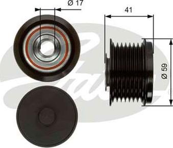 GATES-AU OAP7078 - Шкив генератора, муфта autosila-amz.com