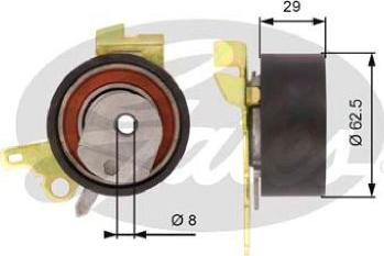 GATES-AU T43022 - Натяжной ролик, зубчатый ремень ГРМ autosila-amz.com