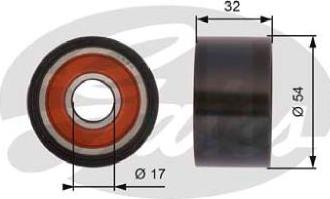 GATES-AU T42167 - Направляющий ролик, зубчатый ремень ГРМ autosila-amz.com