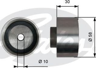 GATES-AU T42316 - Направляющий ролик, зубчатый ремень ГРМ autosila-amz.com