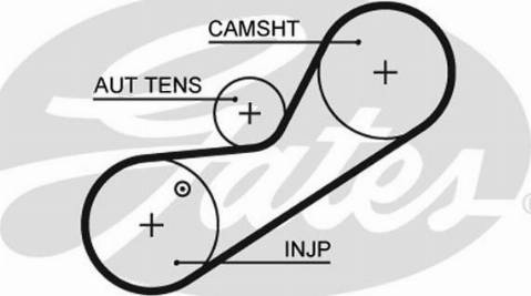 GATES-AU T1513 - Зубчатый ремень ГРМ autosila-amz.com