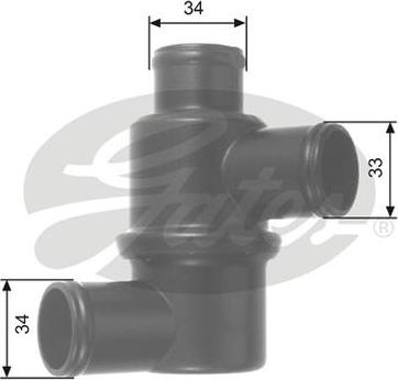 GATES-AU TH14580 - Термостат охлаждающей жидкости / корпус autosila-amz.com