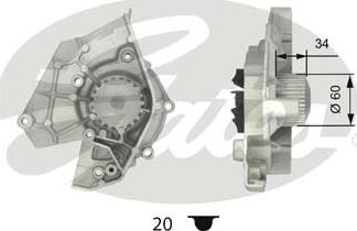 GATES-AU WP0051 - Водяной насос autosila-amz.com