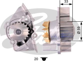 GATES-AU WP0085 - Водяной насос autosila-amz.com