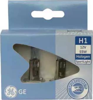 GE 90761 - Лампа H1 12V 55W Sportlight (увел. цветовая темпер. и светоотдача) (50310NHSU) (2шт) autosila-amz.com