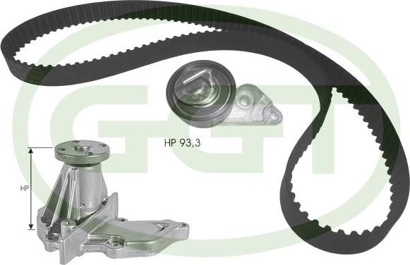 GGT KPA20127 - Водяной насос + комплект зубчатого ремня ГРМ autosila-amz.com