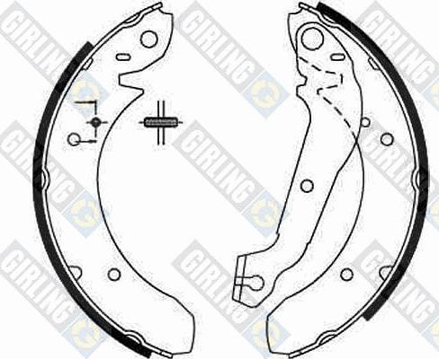 Girling 5161521 - Комплект тормозных колодок, барабанные autosila-amz.com