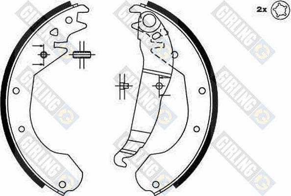 Girling 5162119 - Комплект тормозных колодок, барабанные autosila-amz.com