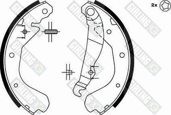 Girling 5162129 - Комплект тормозных колодок, барабанные autosila-amz.com