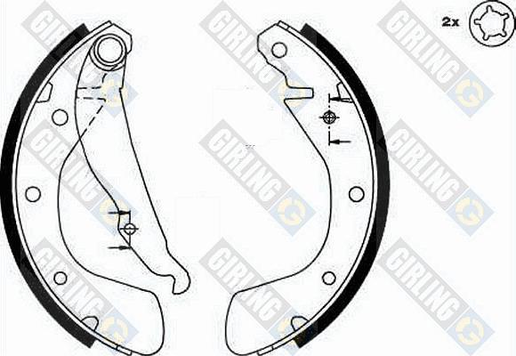 Girling 5185429 - Комплект тормозных колодок, барабанные autosila-amz.com